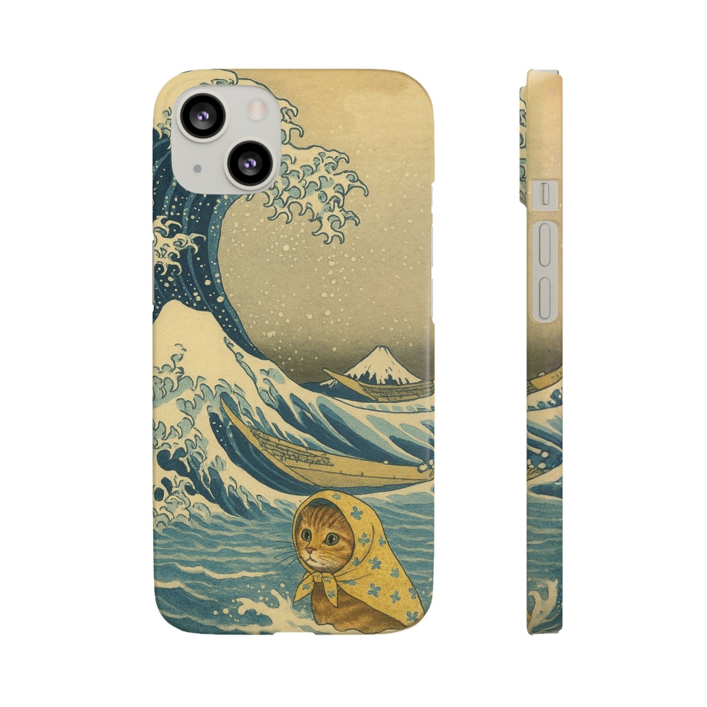 Babushka Cat x  The Great Wave Off Kanagawa Snap Phone Case