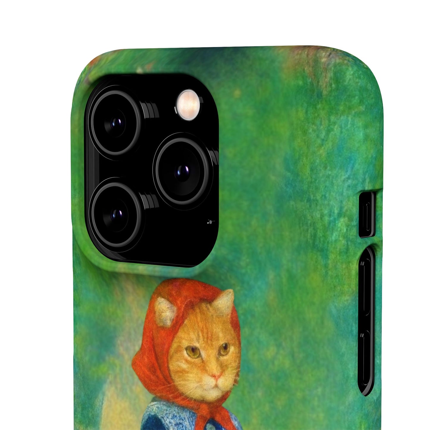 Babushka Cat With a Watering Can x Renoir Funny Art  Slim Phone Case
