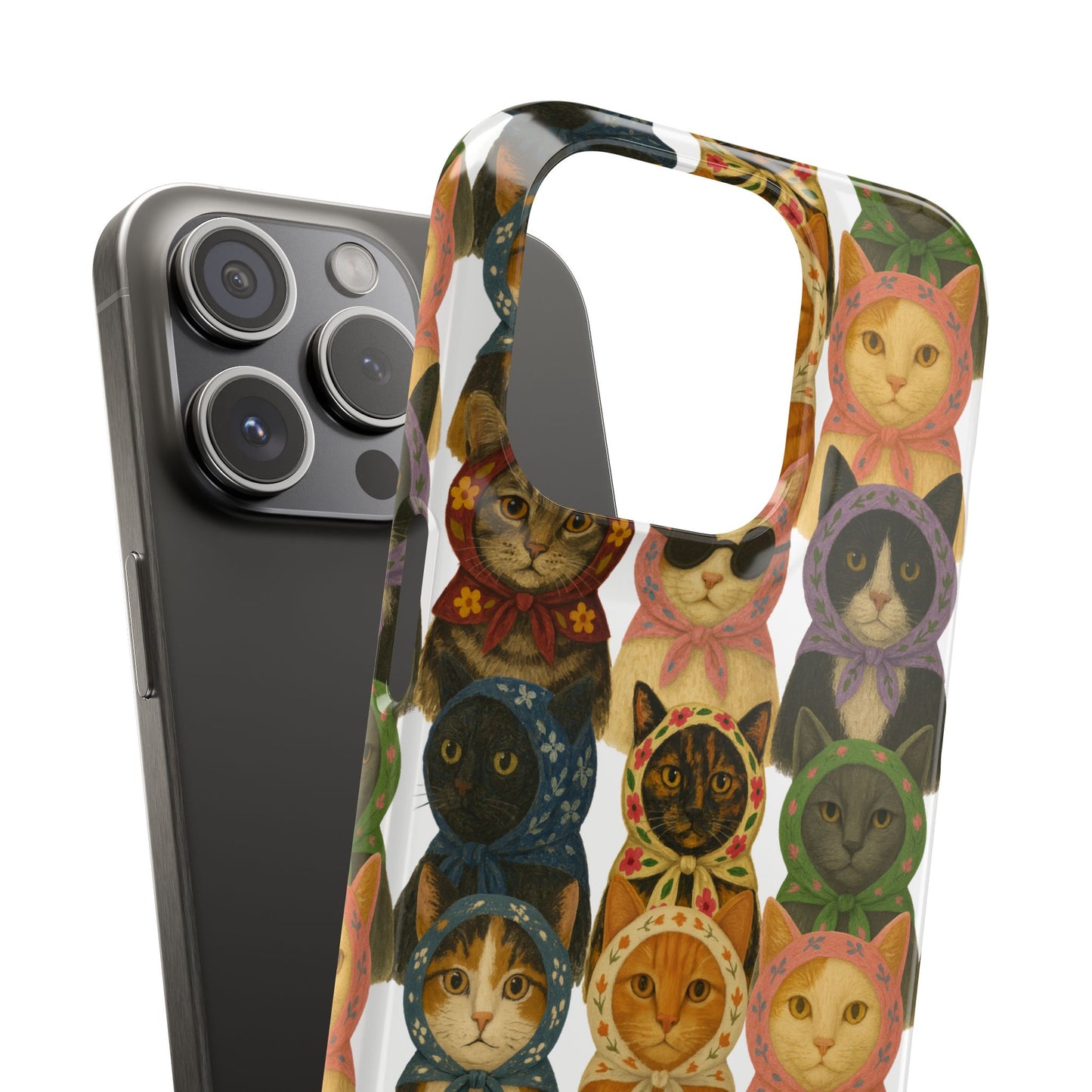 Babushka Cat Snap Phone Cases