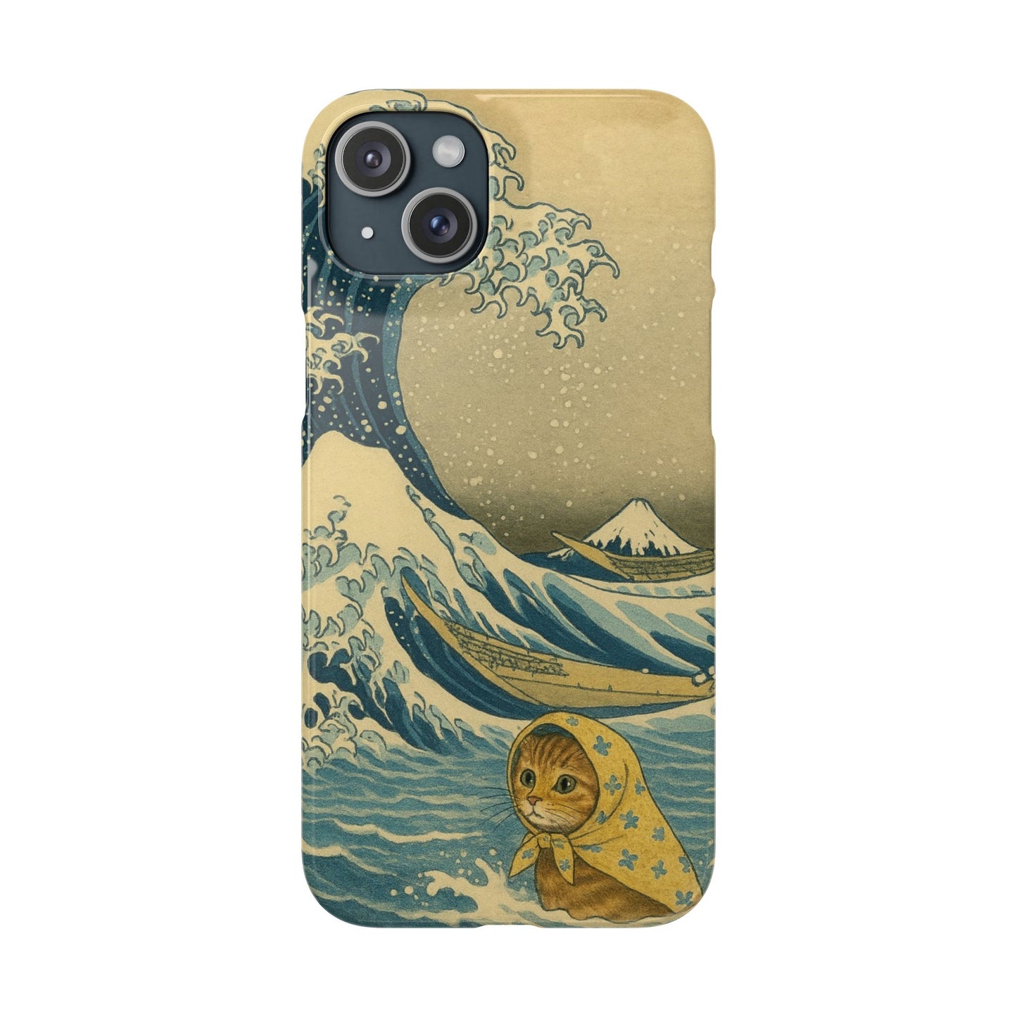 Babushka Cat x  The Great Wave Off Kanagawa Snap Phone Case