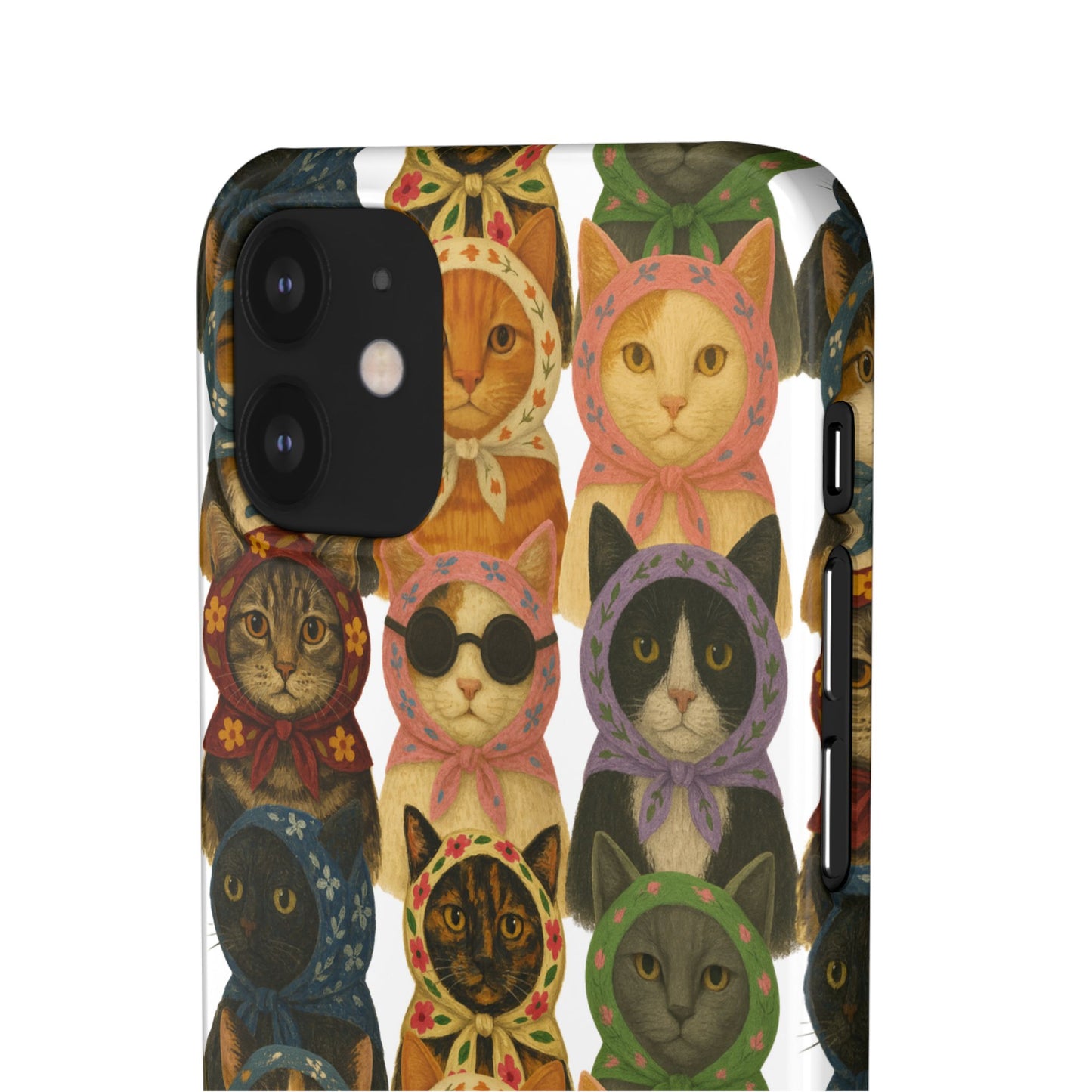 Babushka Cat Snap Phone Cases