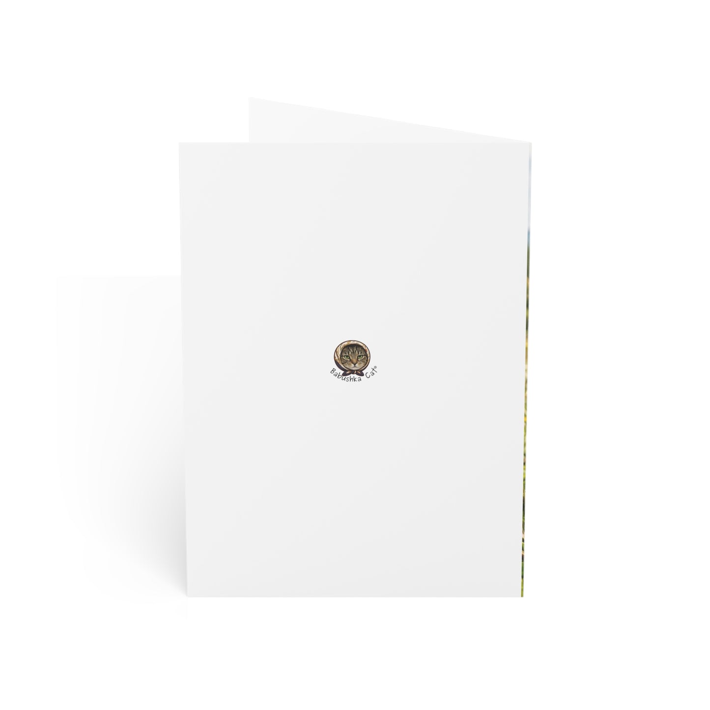 Babushka Cat General Greeting Cards Set of 10-Blank Inside