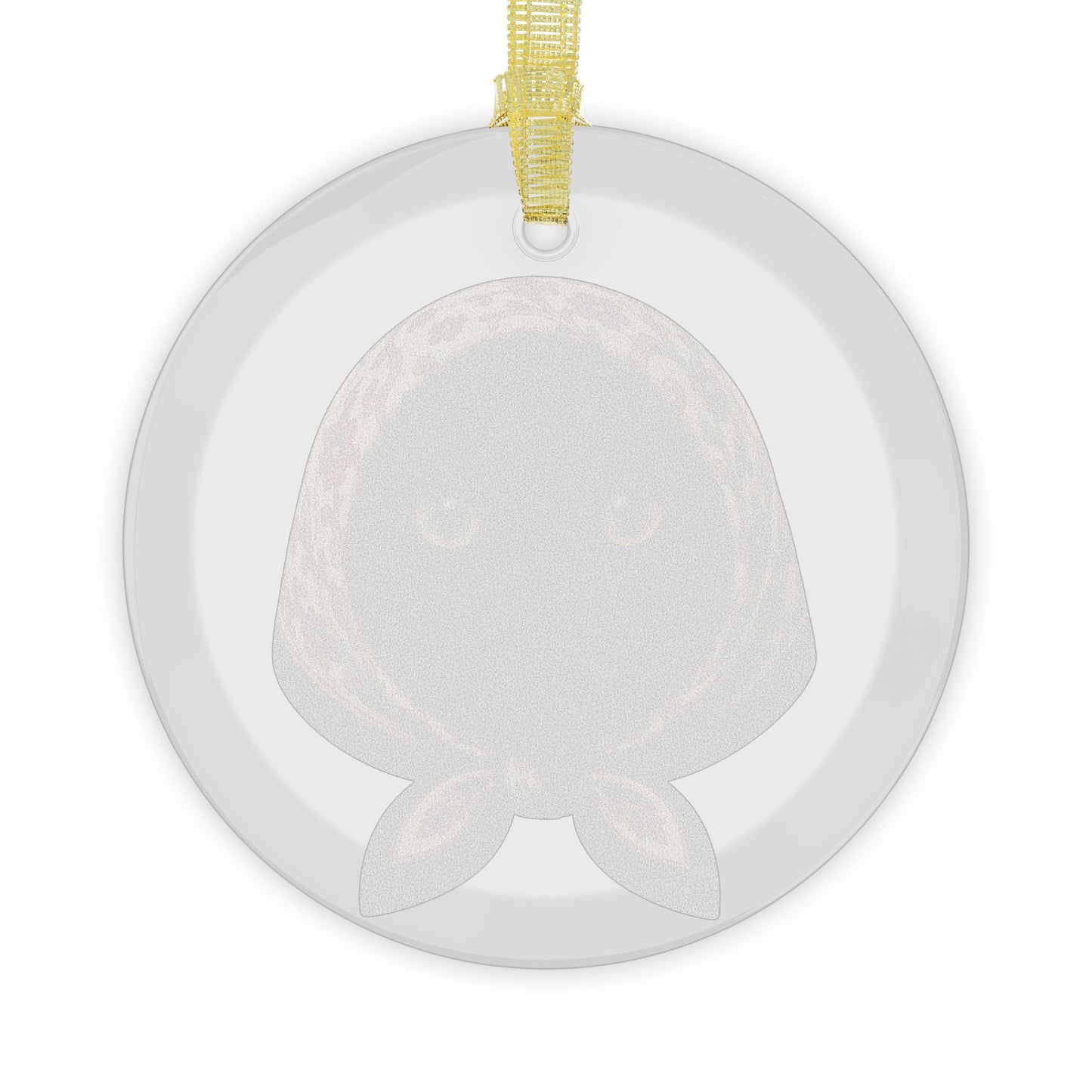 Babushka Black Cat Glass Ornament