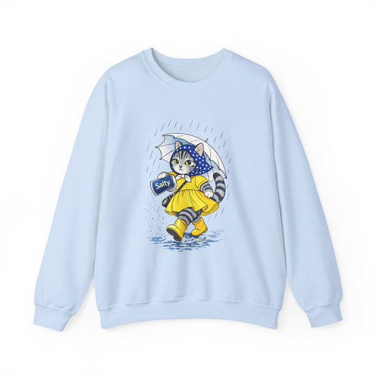 Salty Babushka Cat Crewneck Sweatshirt