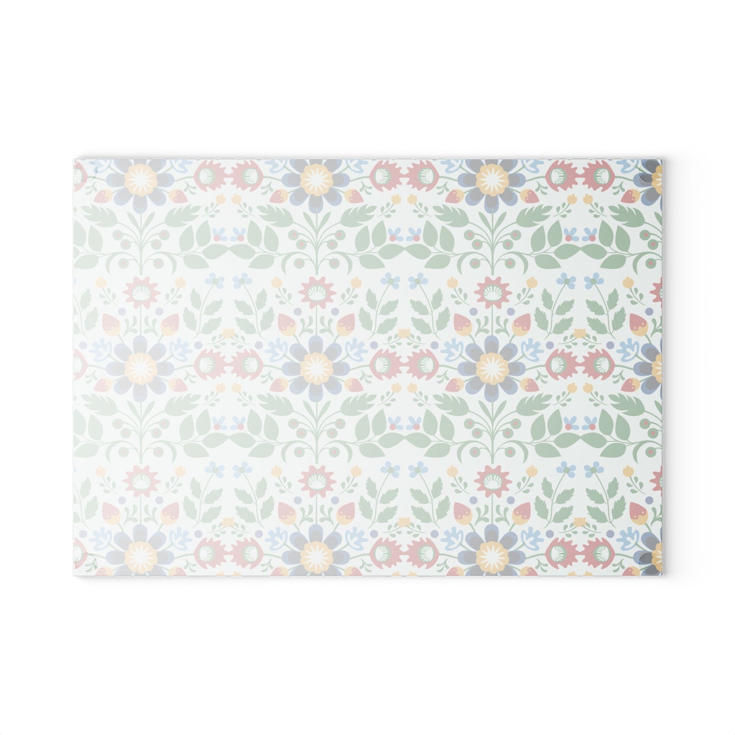 Polish Folk Art Wycinanki Glass Glass Cutting Board; Two Sizes Available