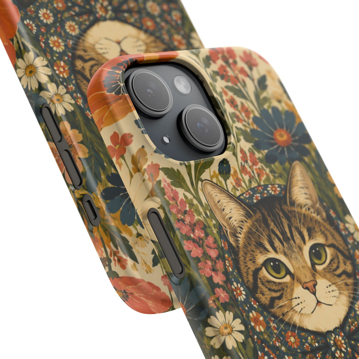 Babushka Cat Peeky Gardens Snap Phone Case
