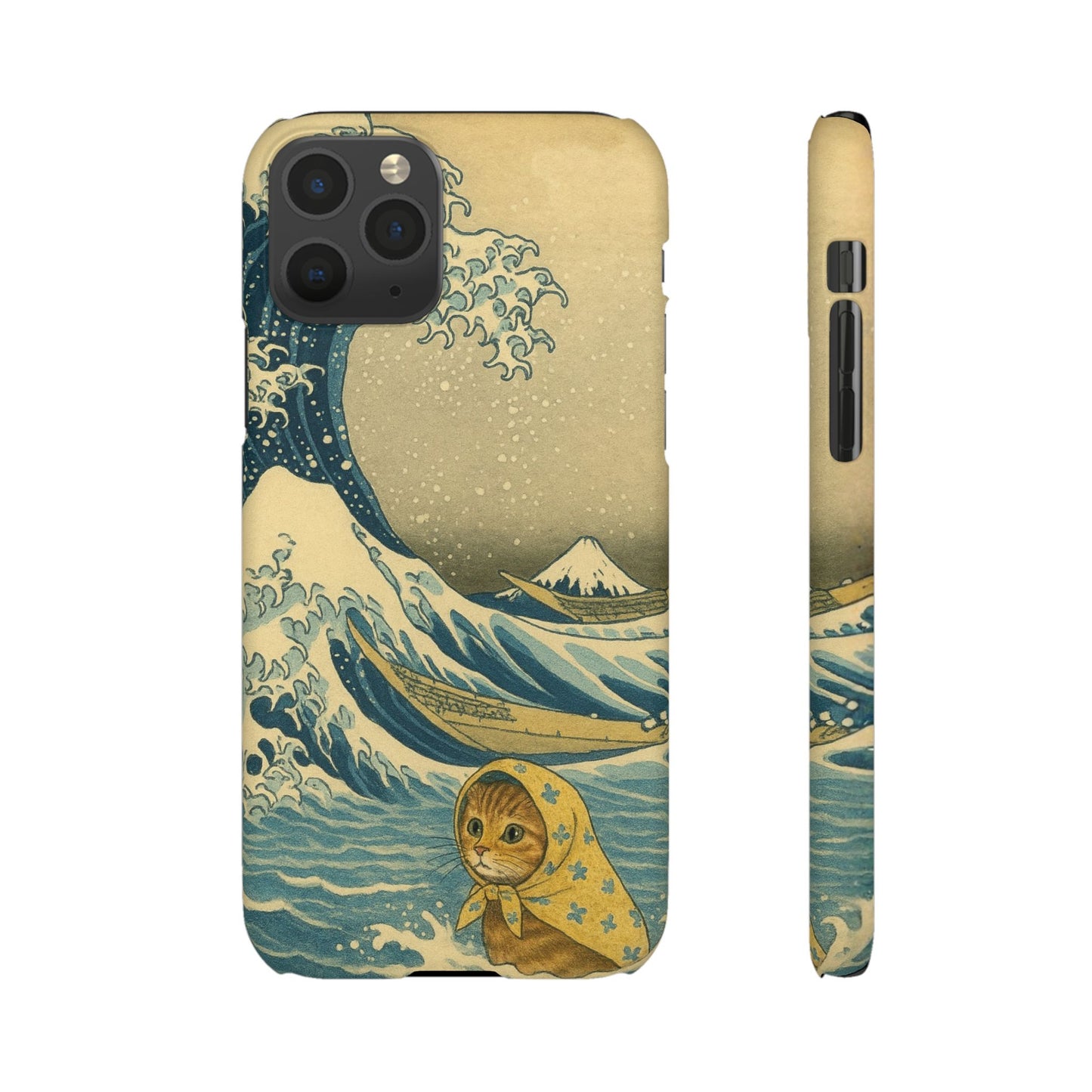 Babushka Cat x  The Great Wave Off Kanagawa Snap Phone Case