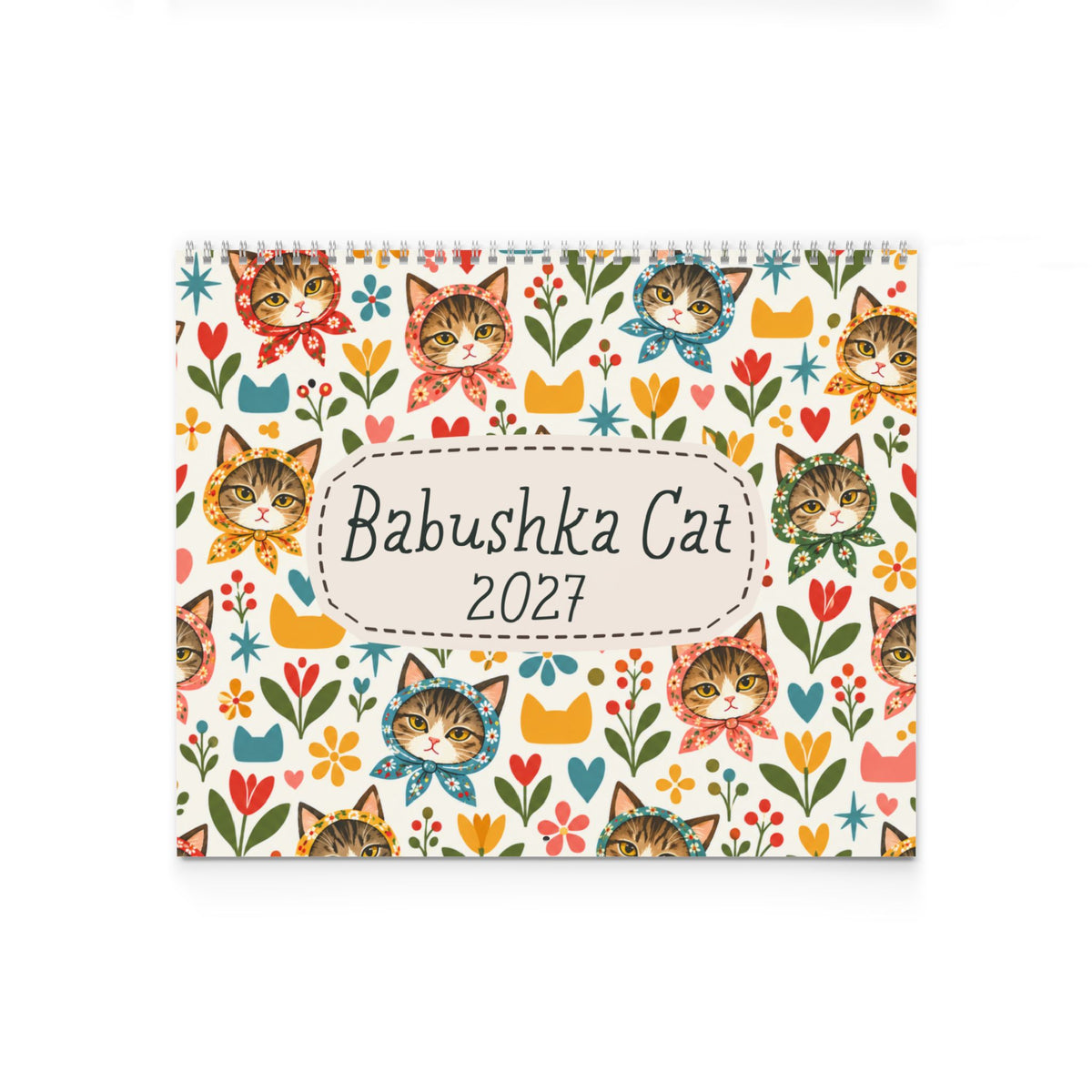 Babushka Cat Scenes 2027 Wall Calendar (2 Sizes)