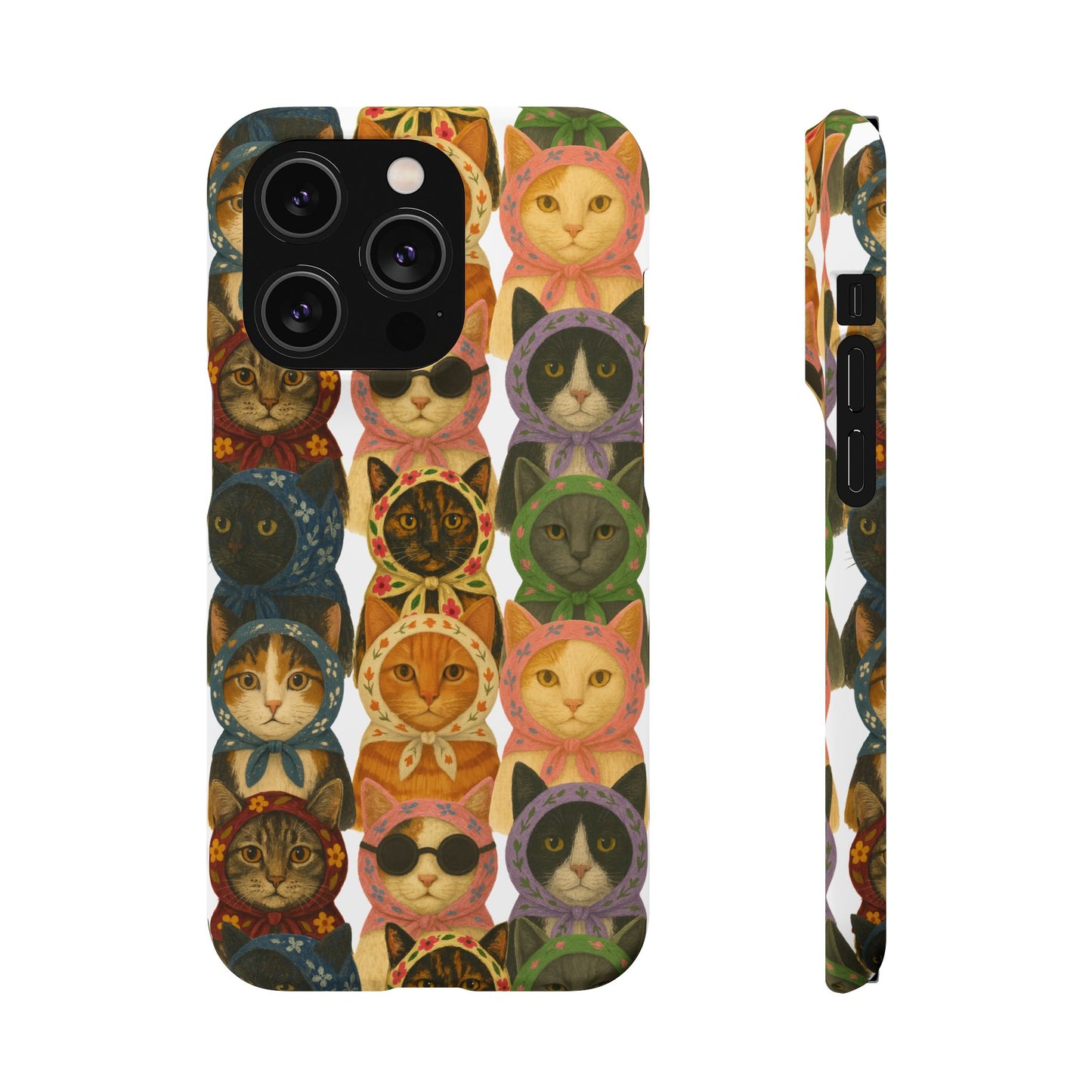 Babushka Cat Snap Phone Cases