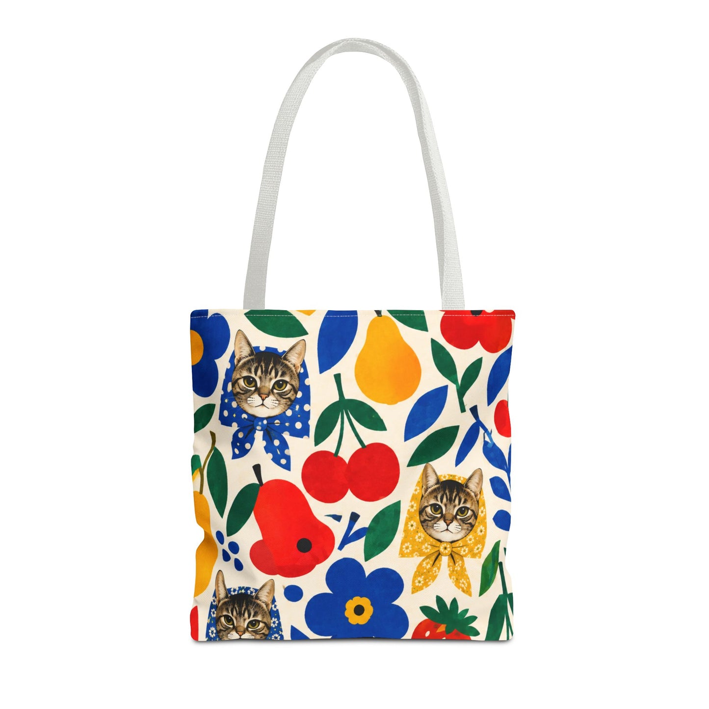 Babushka Cat Fruity Fun Reusable Tote