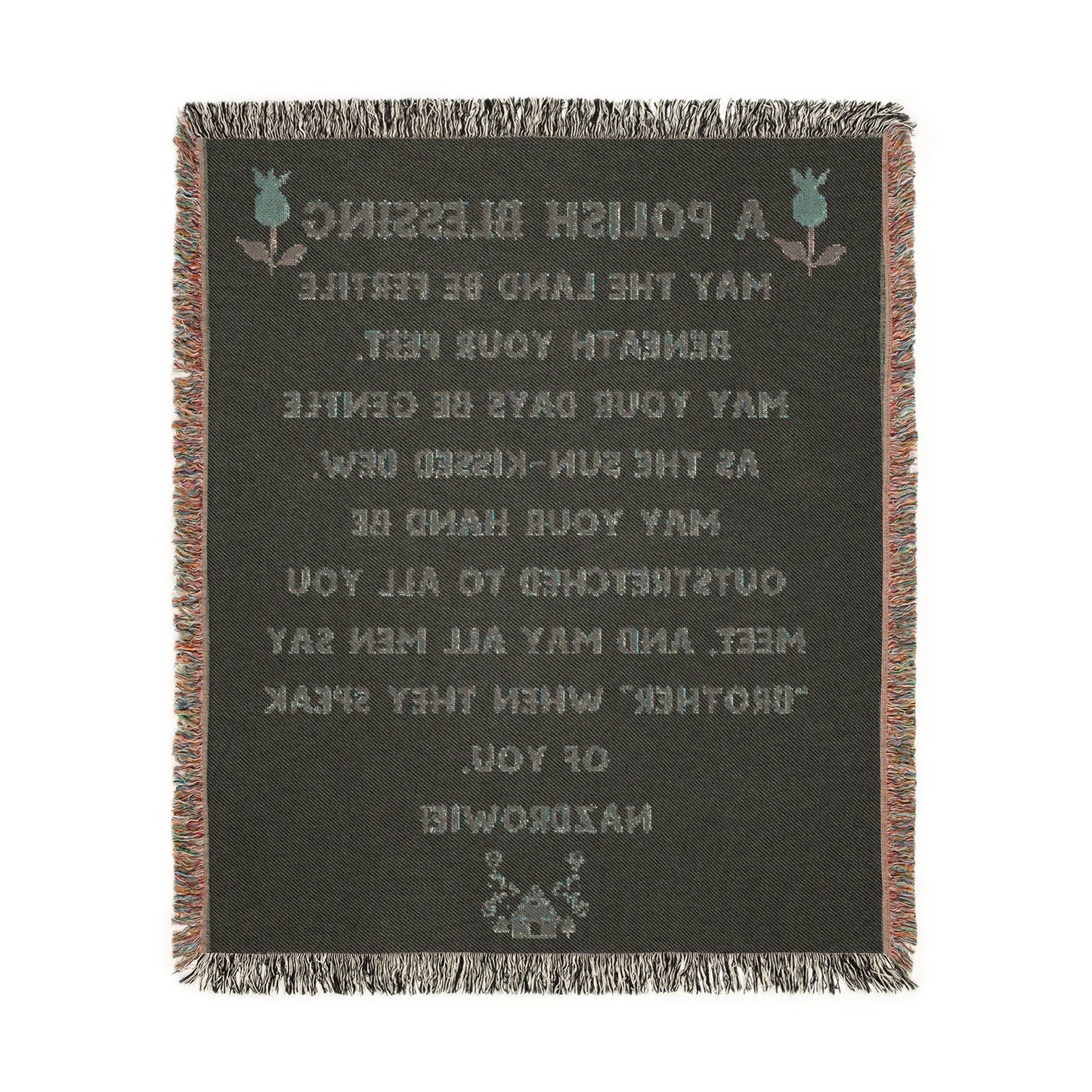 Polish Blessing Woven Blanket-Heiroom Gift