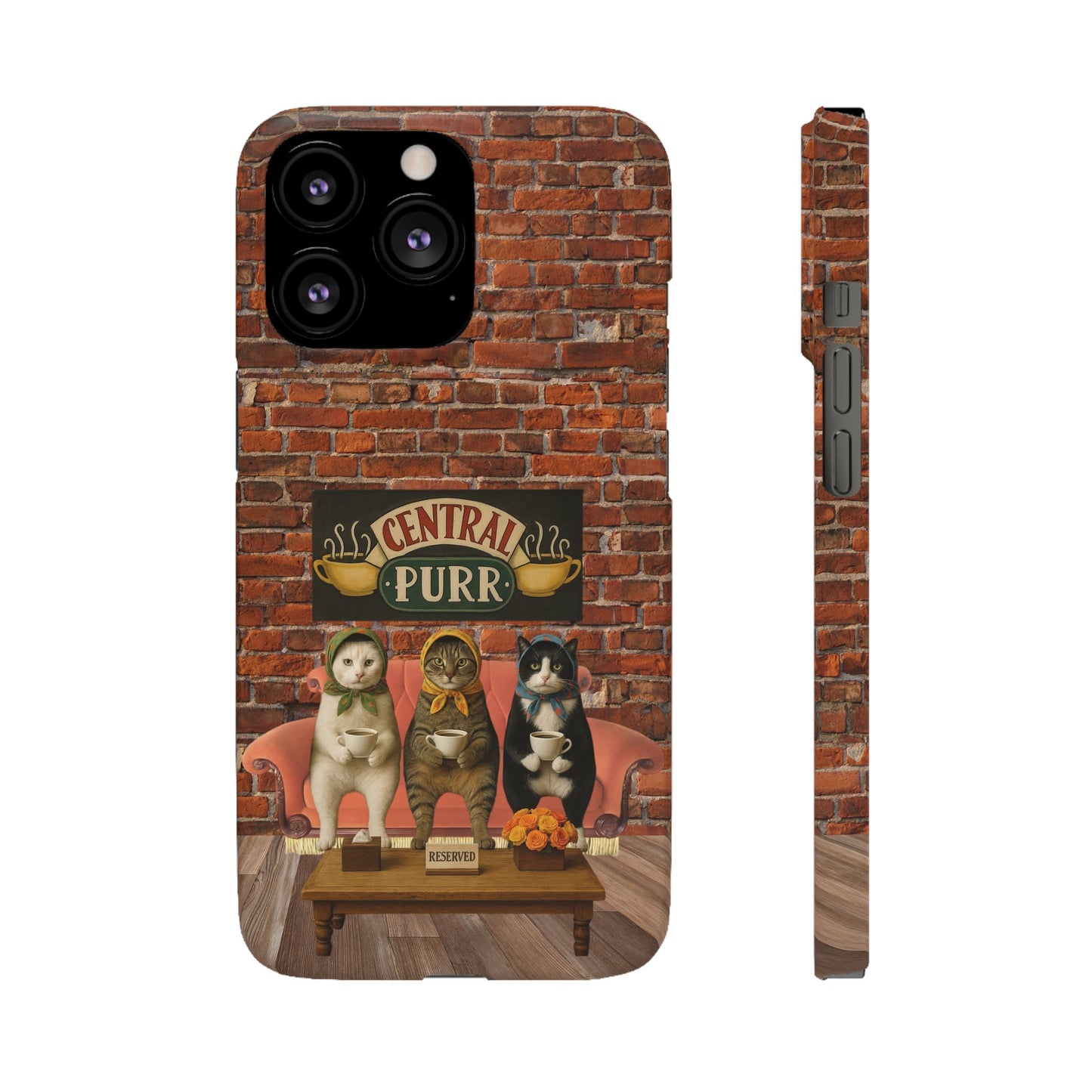 Babushka Cat Coffee Shop Snap Phone Case