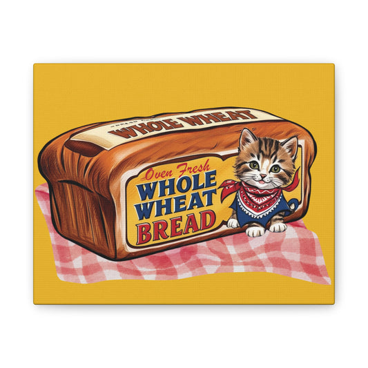 Vintage Style Kitten Bread Art, Kitschy Kitten Art