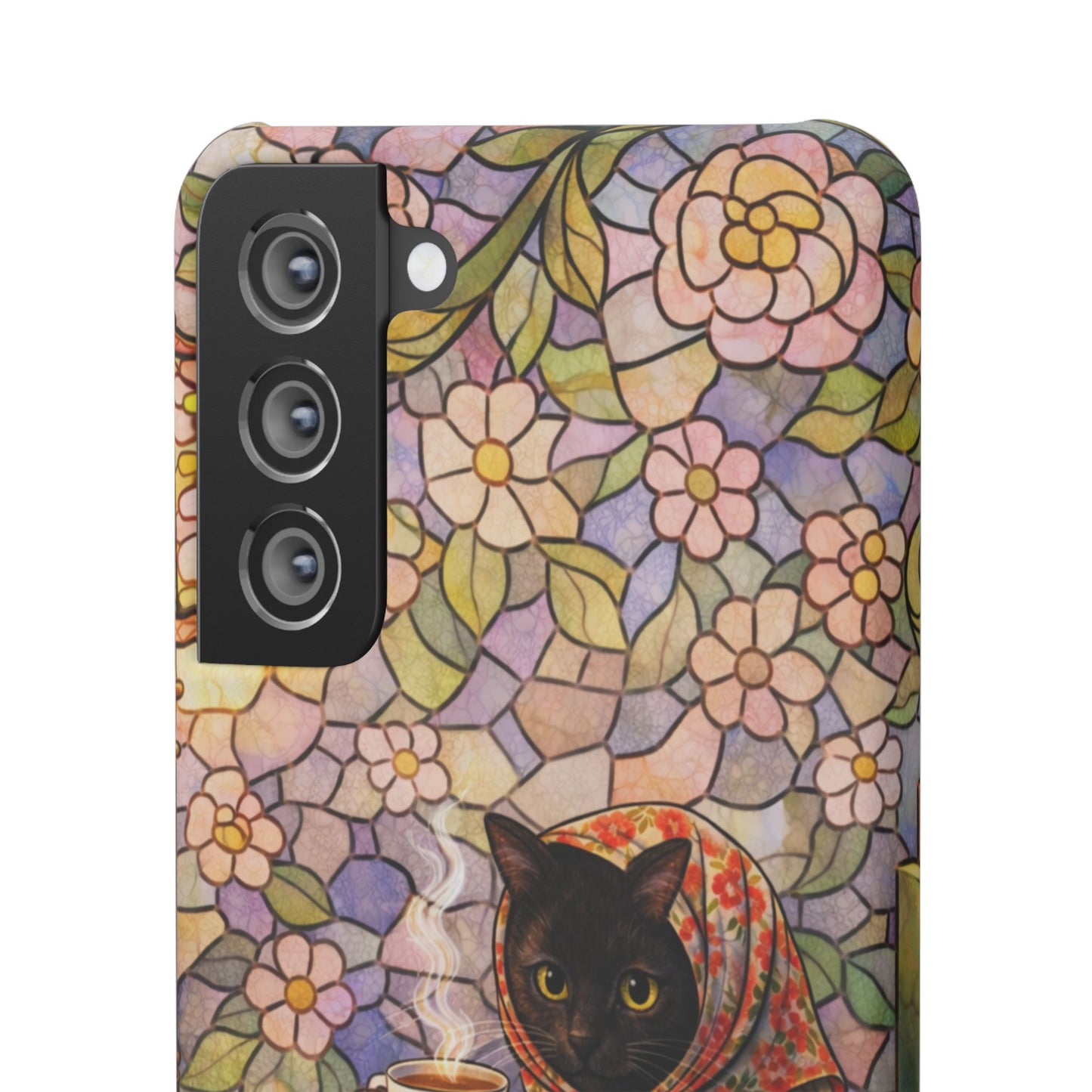 Babushka Cat Reads Artistic Literary Snap Phone Cases