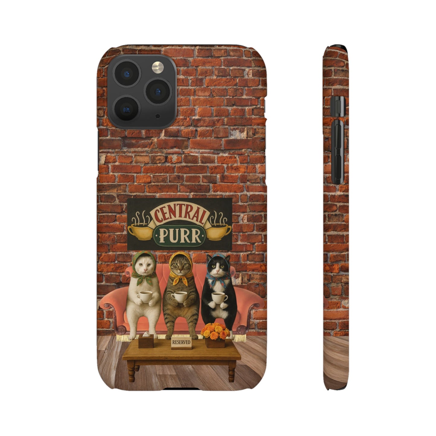 Babushka Cat Coffee Shop Snap Phone Case