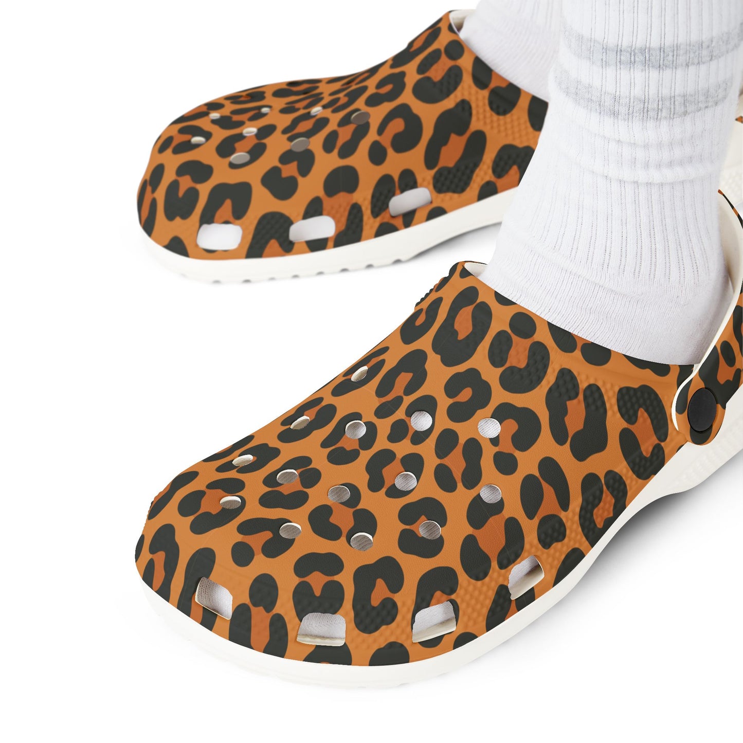 Sassy Leopard Theme Granny Gliders EVA Foam Rubber Shoes