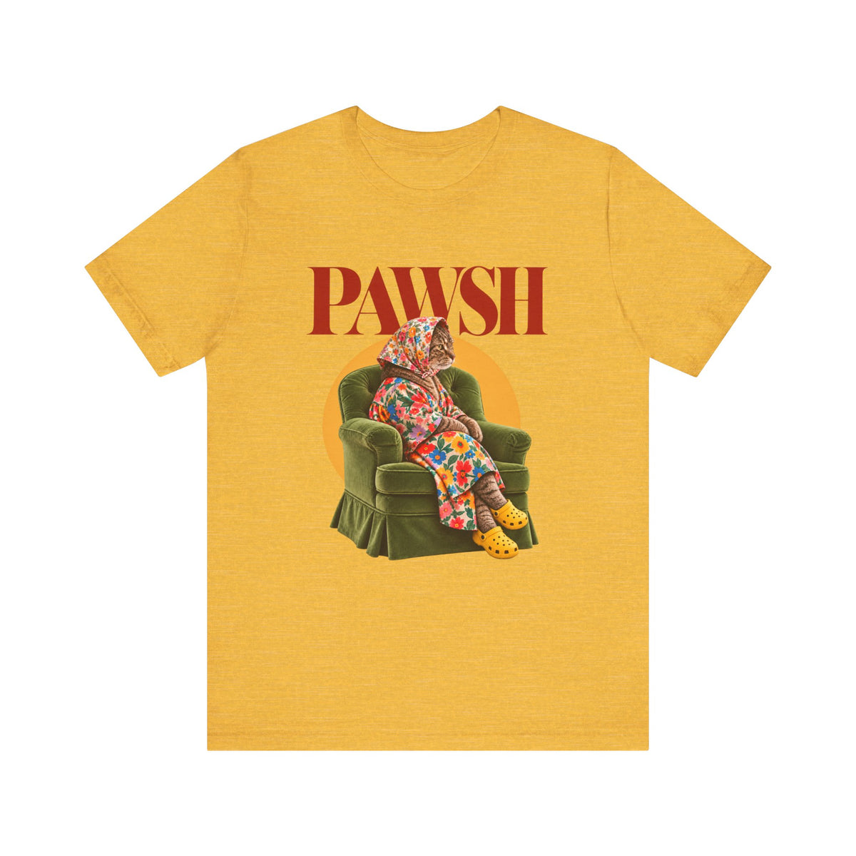 Babushka Cat Pawsh Icon  Unisex Jersey Short Sleeve Tee