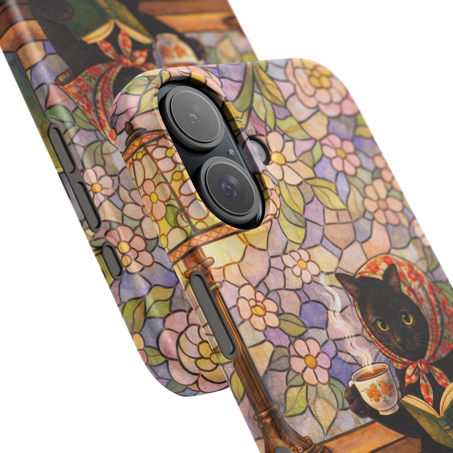 Babushka Cat Reads Artistic Literary Snap Phone Cases