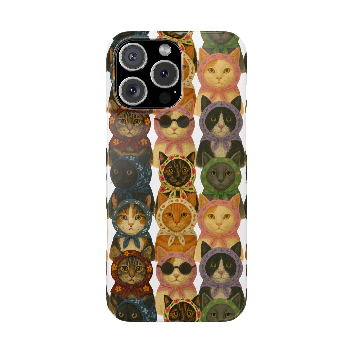 Babushka Cat Snap Phone Cases