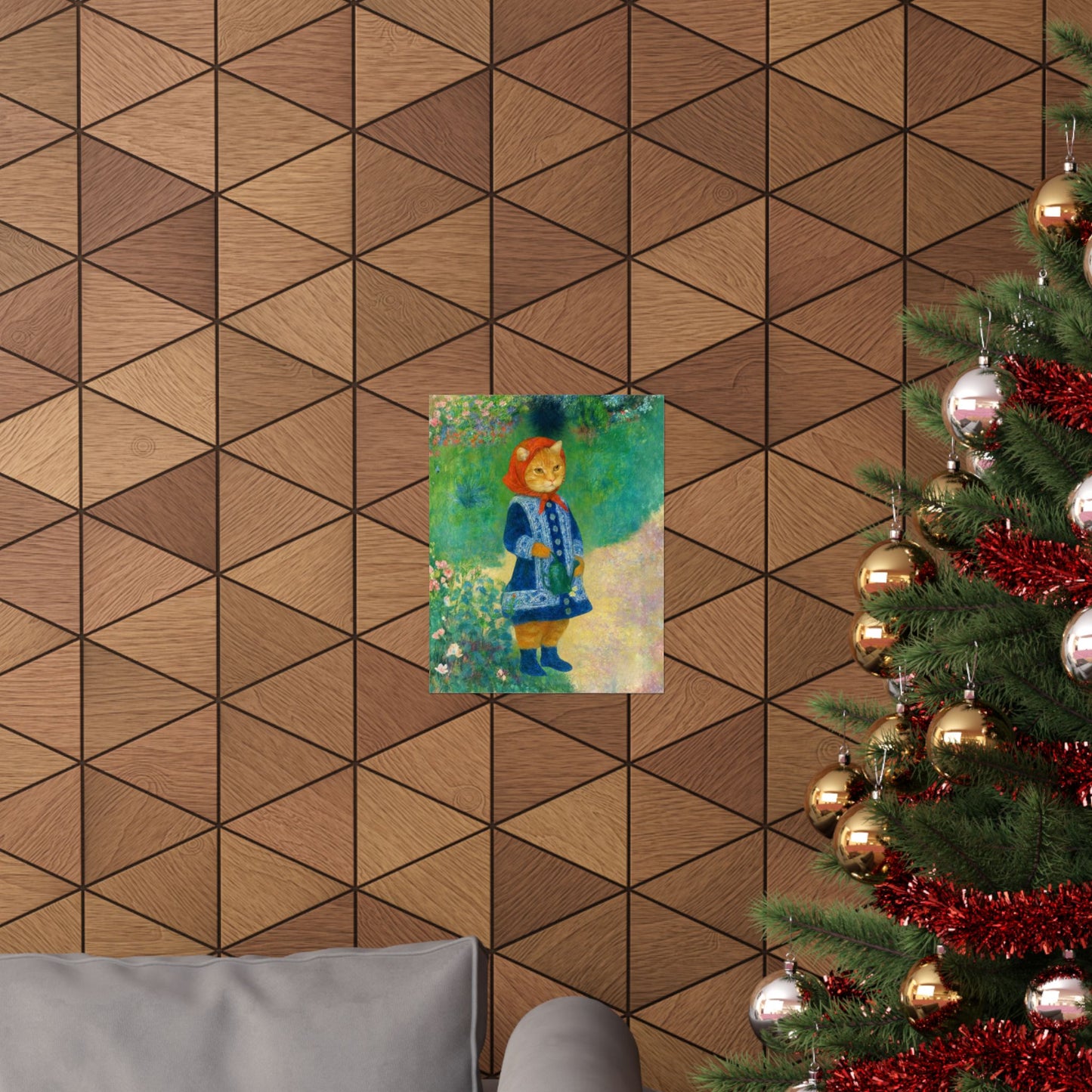 Babushka Cat X Renoir  Matte Vertical Poster