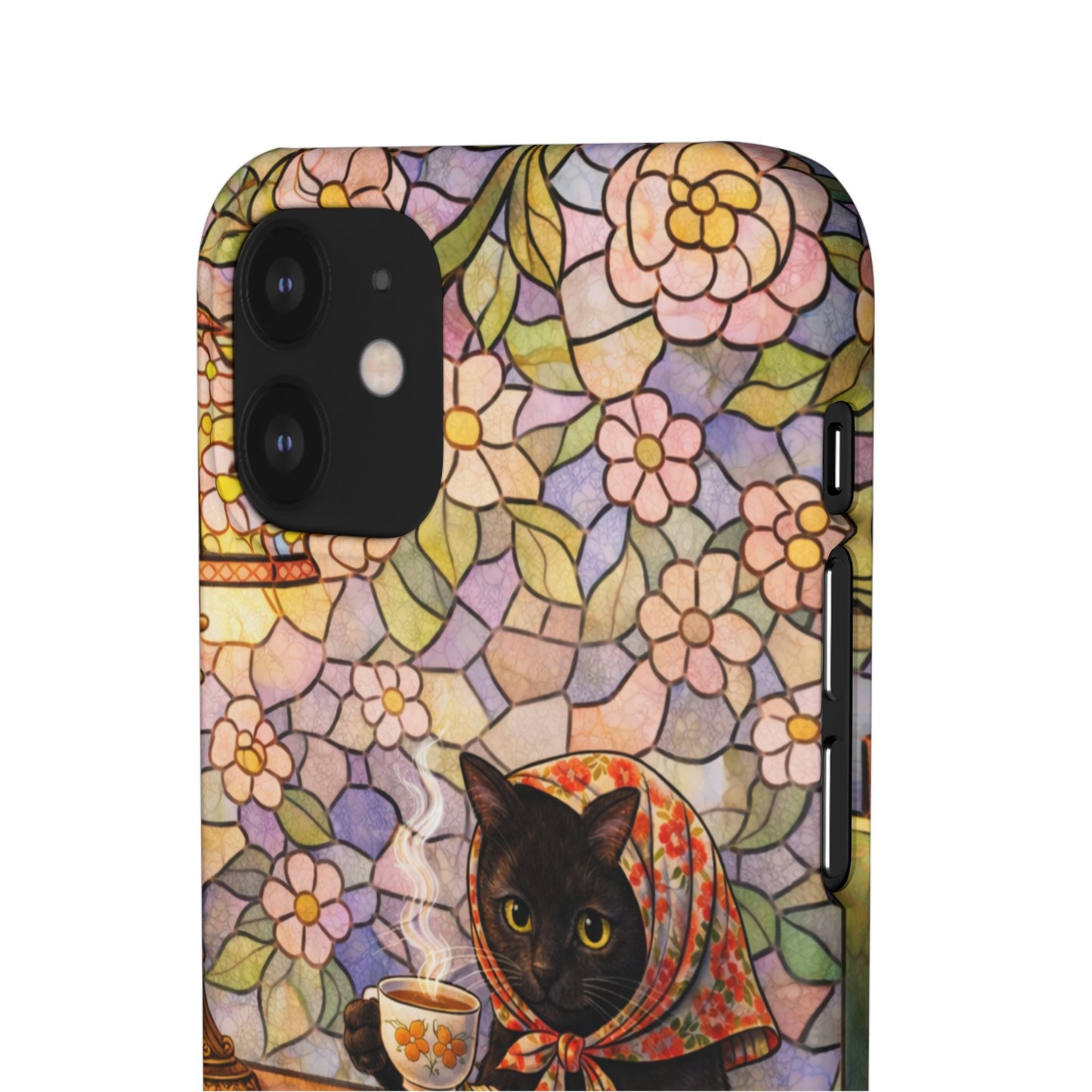 Babushka Cat Reads Artistic Literary Snap Phone Cases