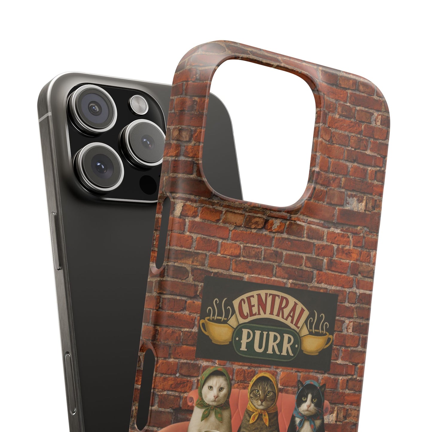 Babushka Cat Coffee Shop Snap Phone Case