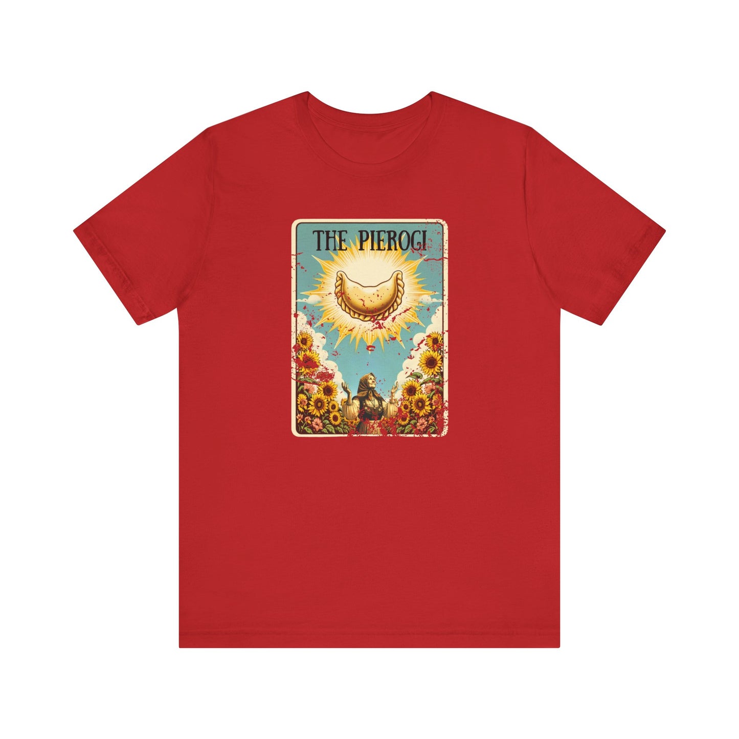 Polish Shirt, Pierogi Shirt, Pierogi Tarot Card Design Unisex Jersey Short Sleeve Tee for Polish Pride