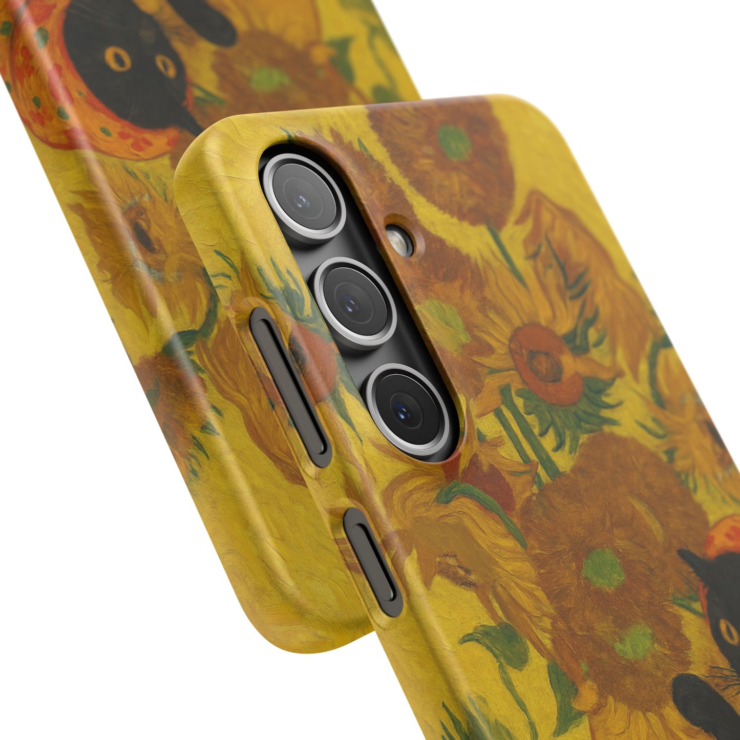Babushka Cat Van Gogh Sunflowers Snap Phone Case