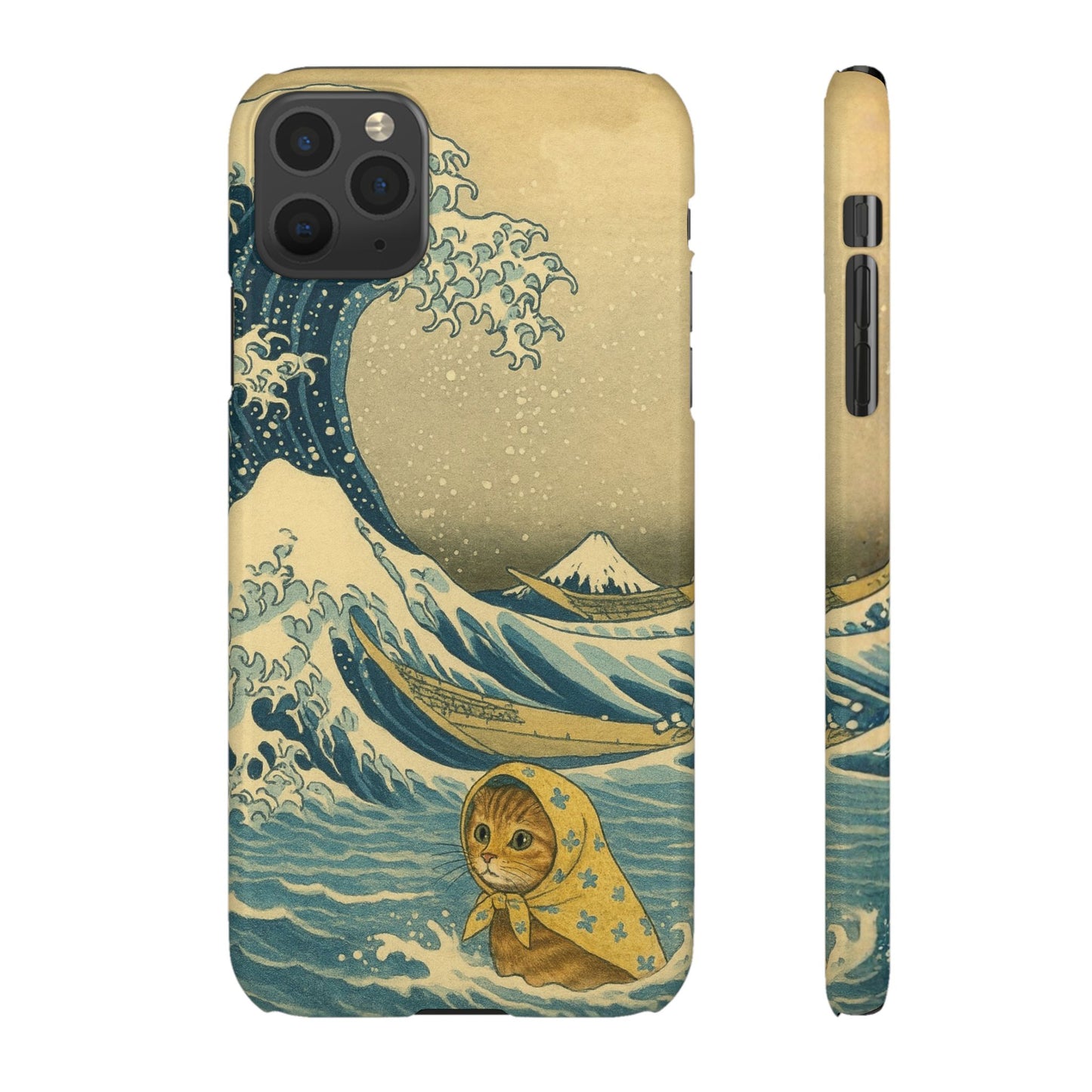 Babushka Cat x  The Great Wave Off Kanagawa Snap Phone Case