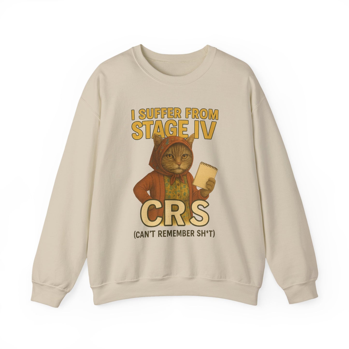 Babushka Cat Humor Sweatshirt - Unisex Crewneck