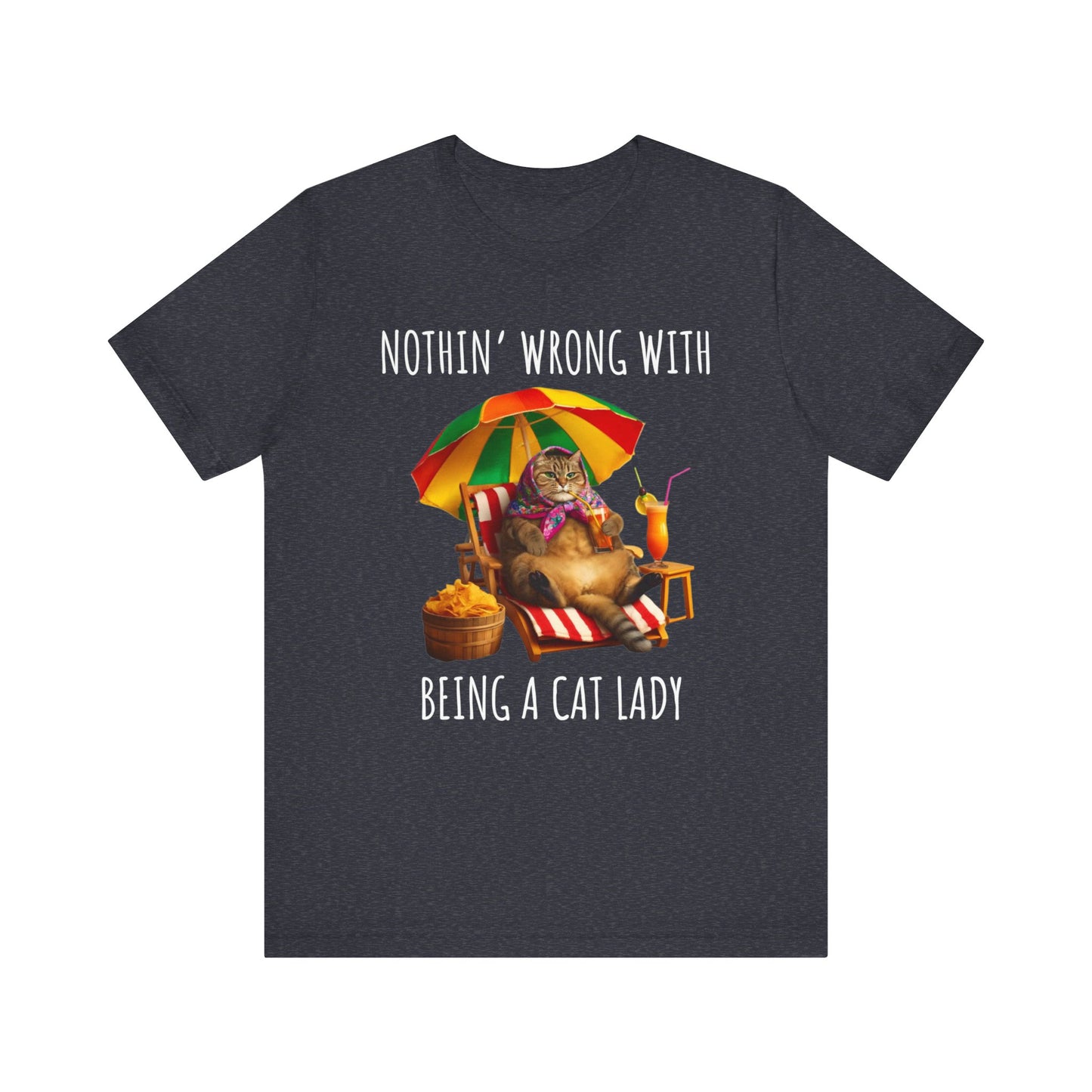 Cat Lady Unisex Jersey Short Sleeve Tee for Cat Loving Ladies