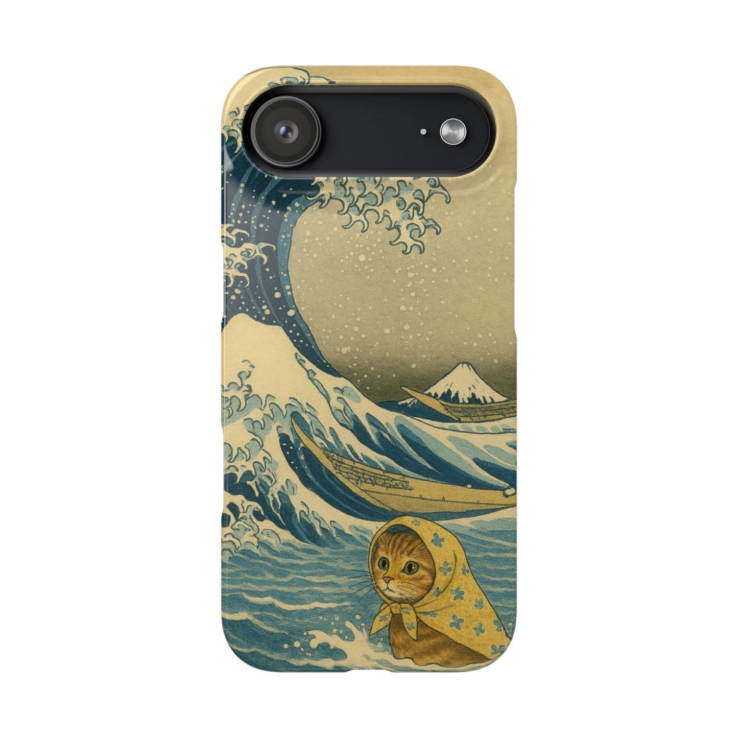Babushka Cat x  The Great Wave Off Kanagawa Snap Phone Case