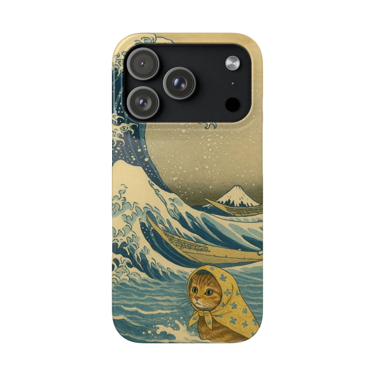 Babushka Cat x  The Great Wave Off Kanagawa Snap Phone Case