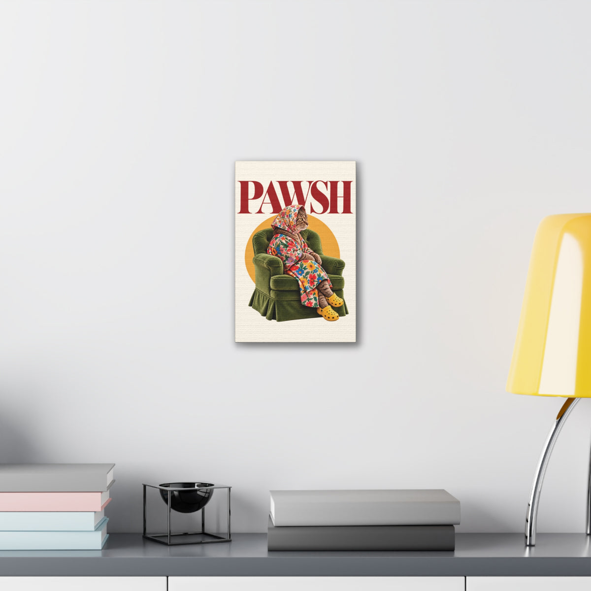 Babushka Cat Pawsh Icon Canvas Wall Art