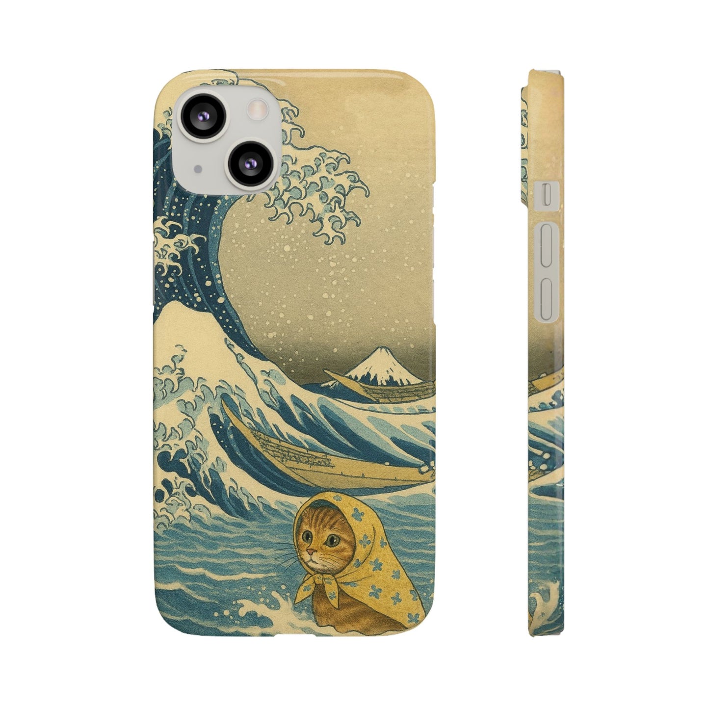 Babushka Cat x  The Great Wave Off Kanagawa Snap Phone Case