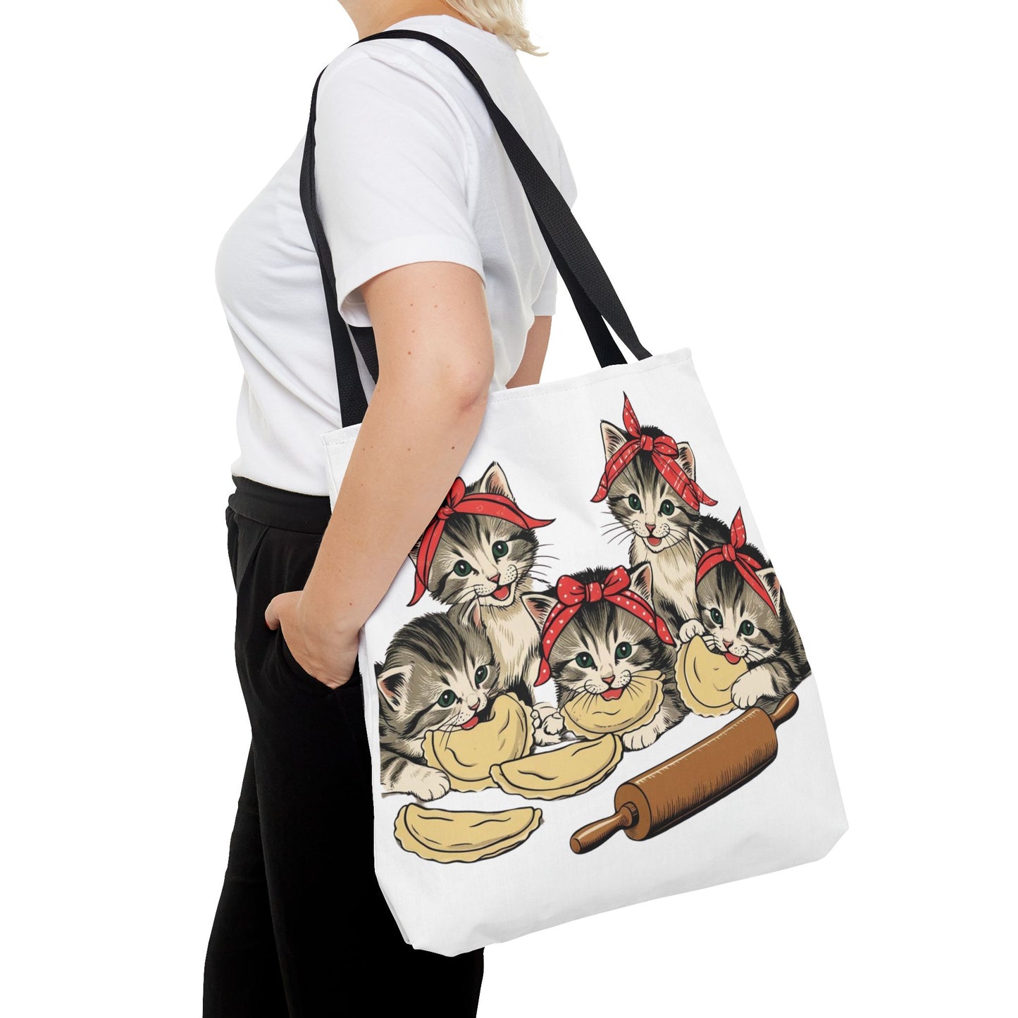 Vintage Pierogi Kittens/Pierogi Cat Tote Bag Design