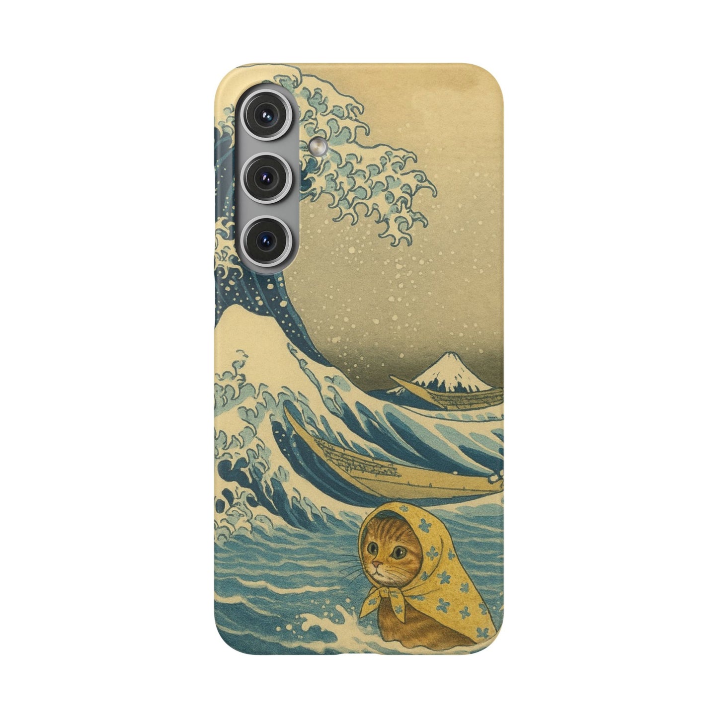 Babushka Cat x  The Great Wave Off Kanagawa Snap Phone Case