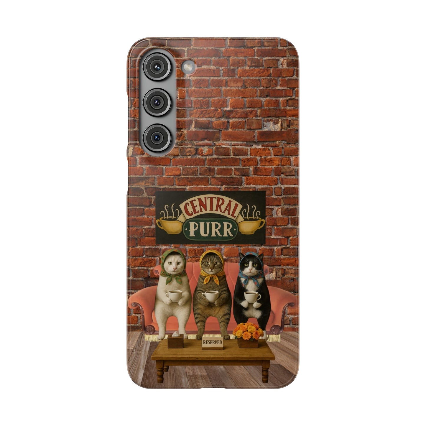 Babushka Cat Coffee Shop Snap Phone Case
