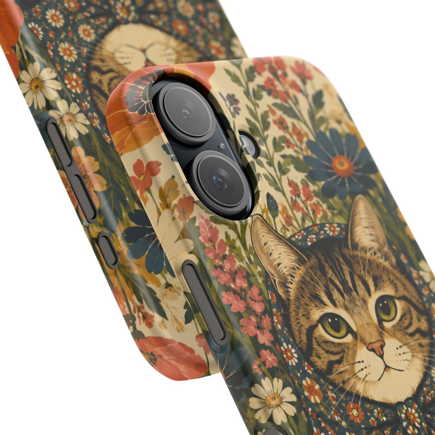 Babushka Cat Peeky Gardens Snap Phone Case