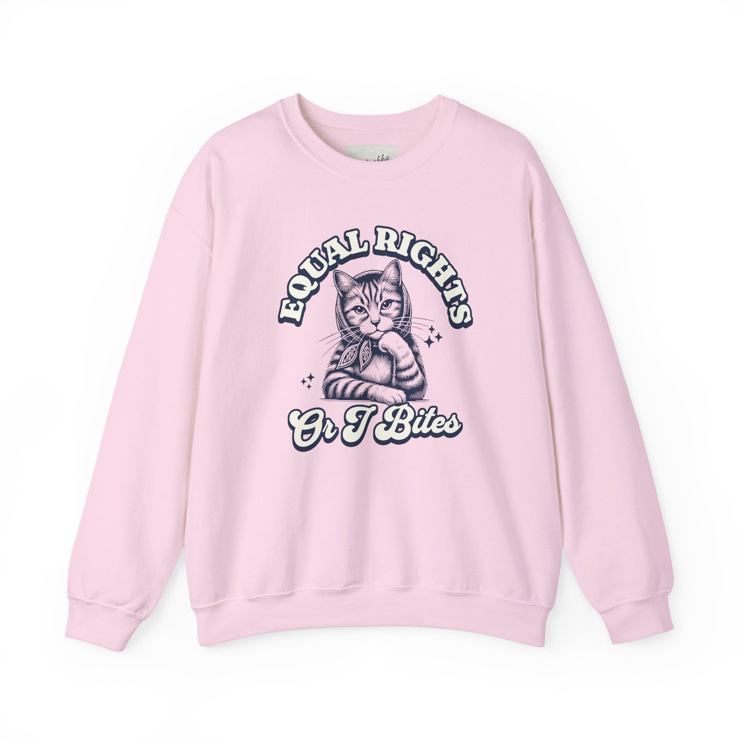 Feminist Babushka Cat Crewneck Sweatshirt