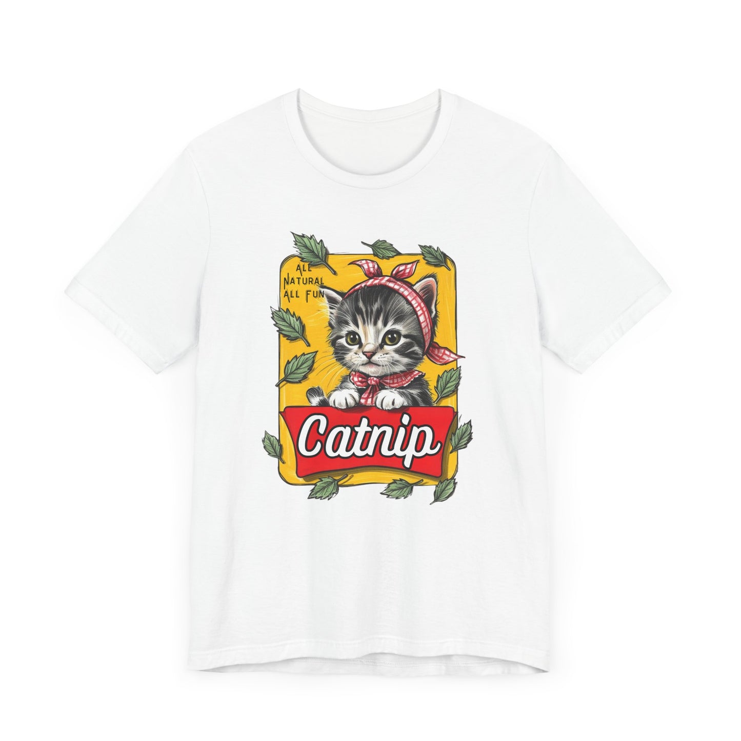 Babushka Cat, Vintage Catnip Kitten Unisex Jersey Short Sleeve Tee