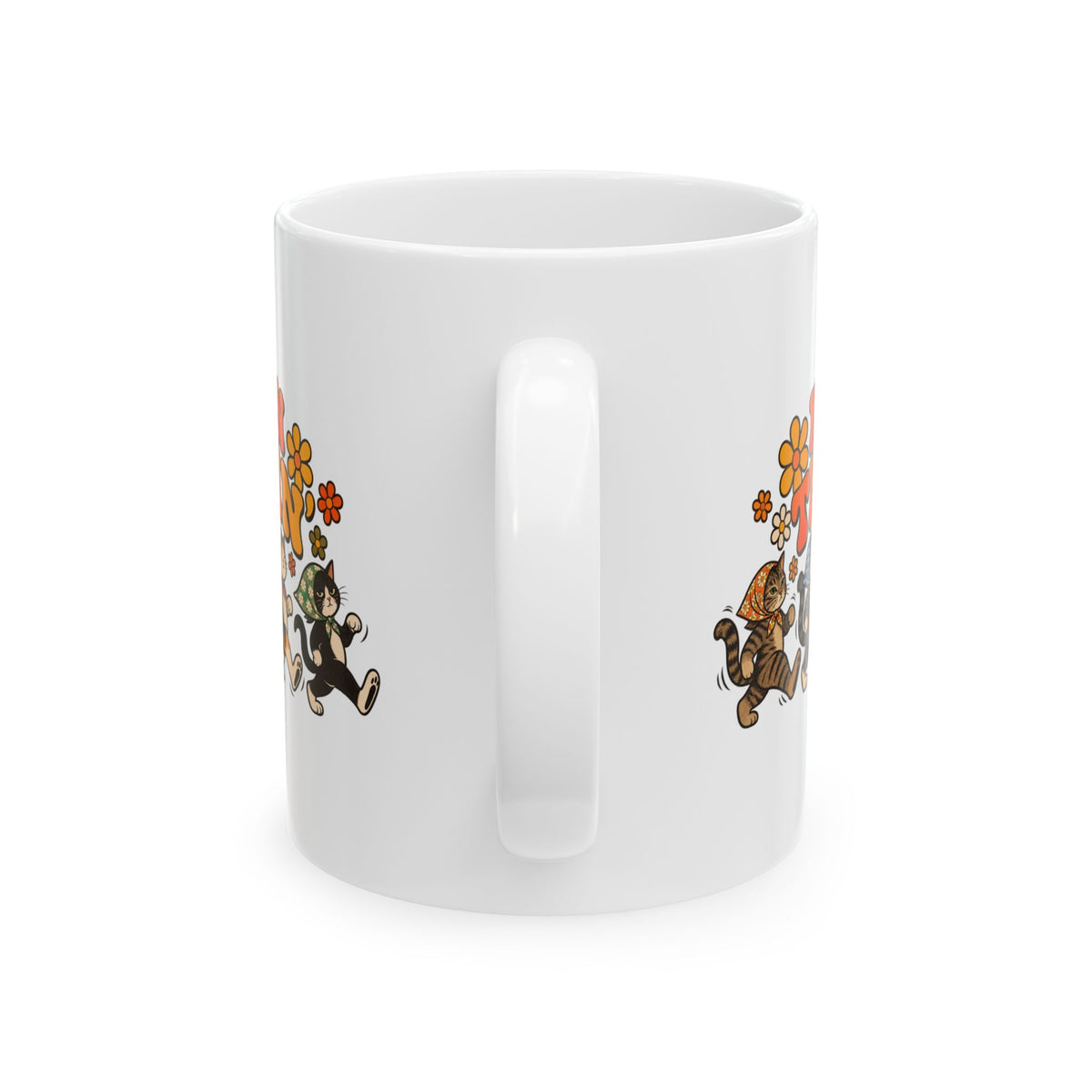 Keep on Truckin' Babushka Cat Ceramic Mug (2 sizes)