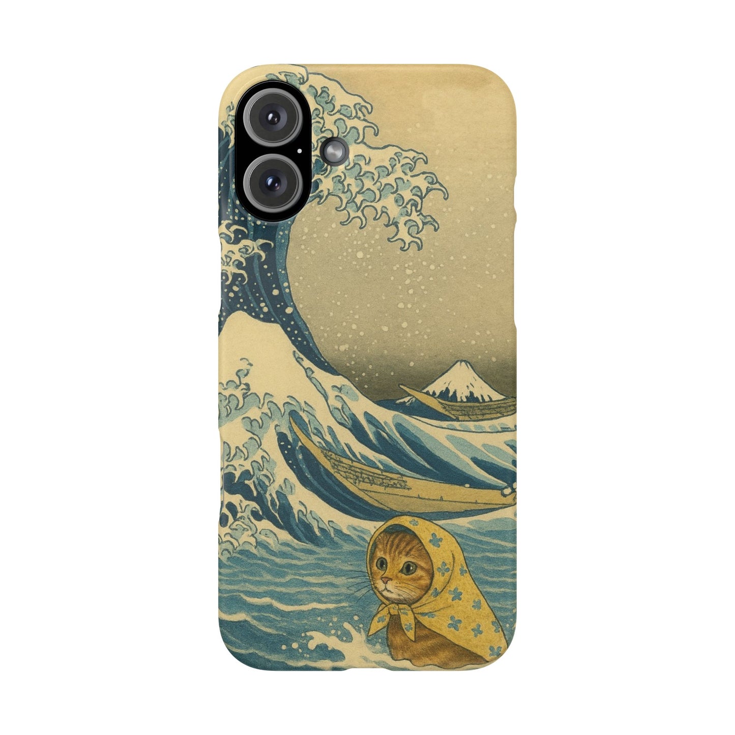 Babushka Cat x  The Great Wave Off Kanagawa Snap Phone Case