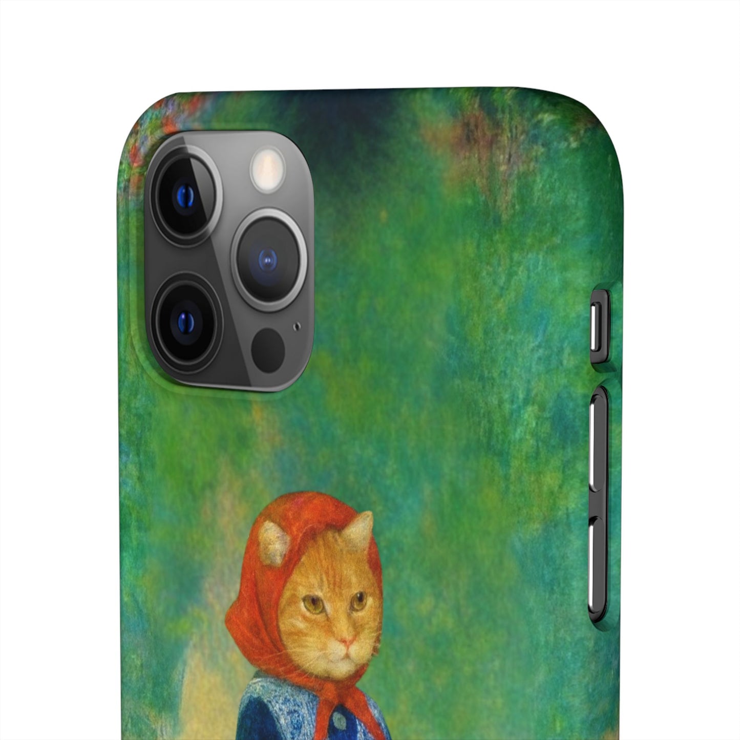 Babushka Cat With a Watering Can x Renoir Funny Art  Slim Phone Case