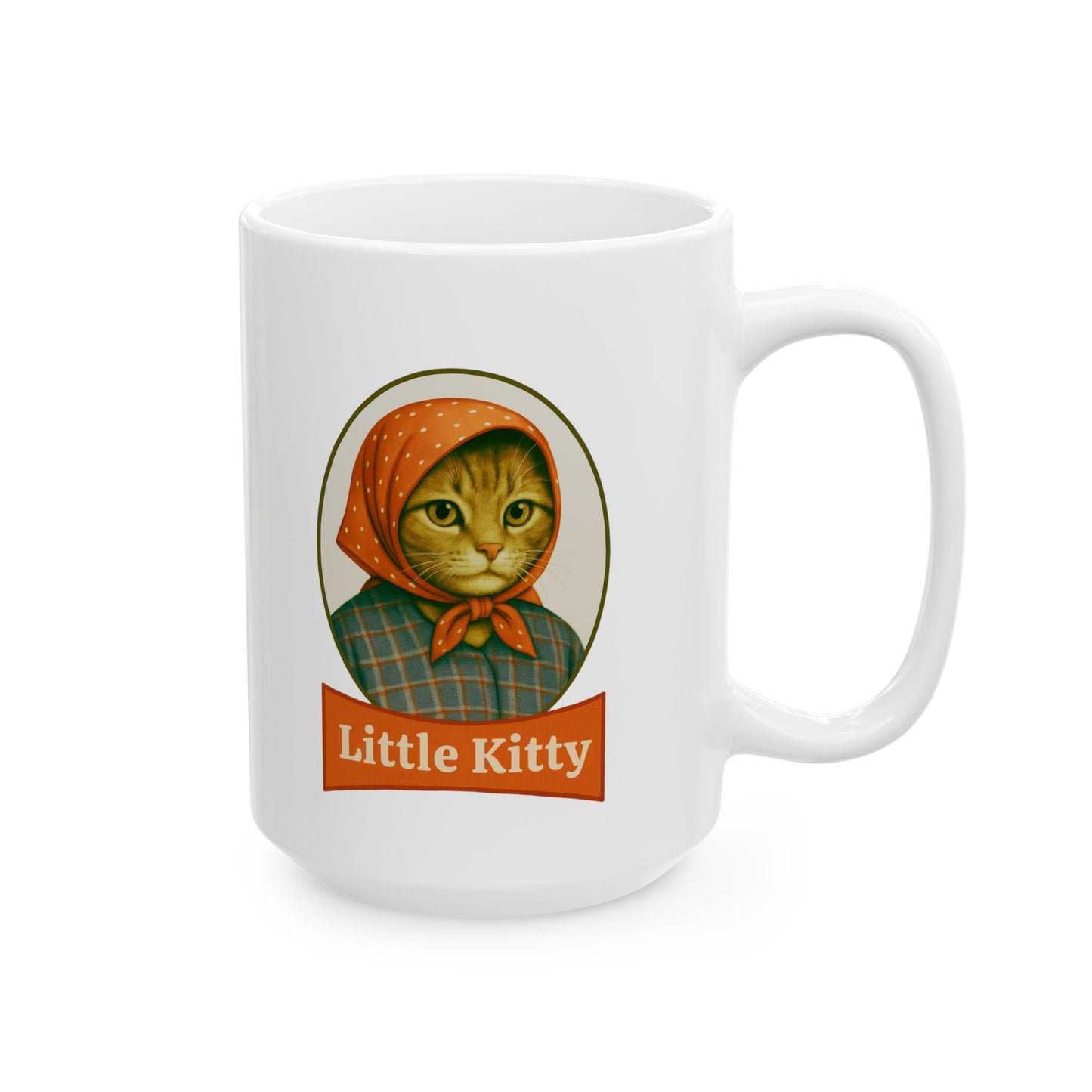 Little Kitty Babushka Cat Parody Humor Cat Mug