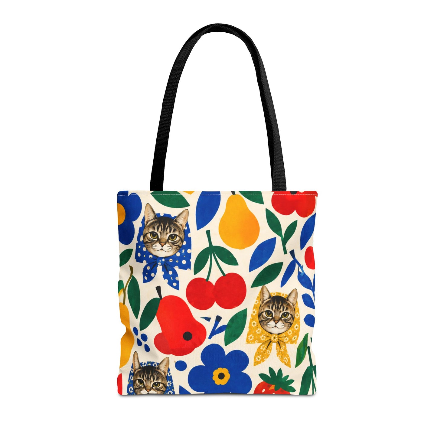 Babushka Cat Fruity Fun Reusable Tote