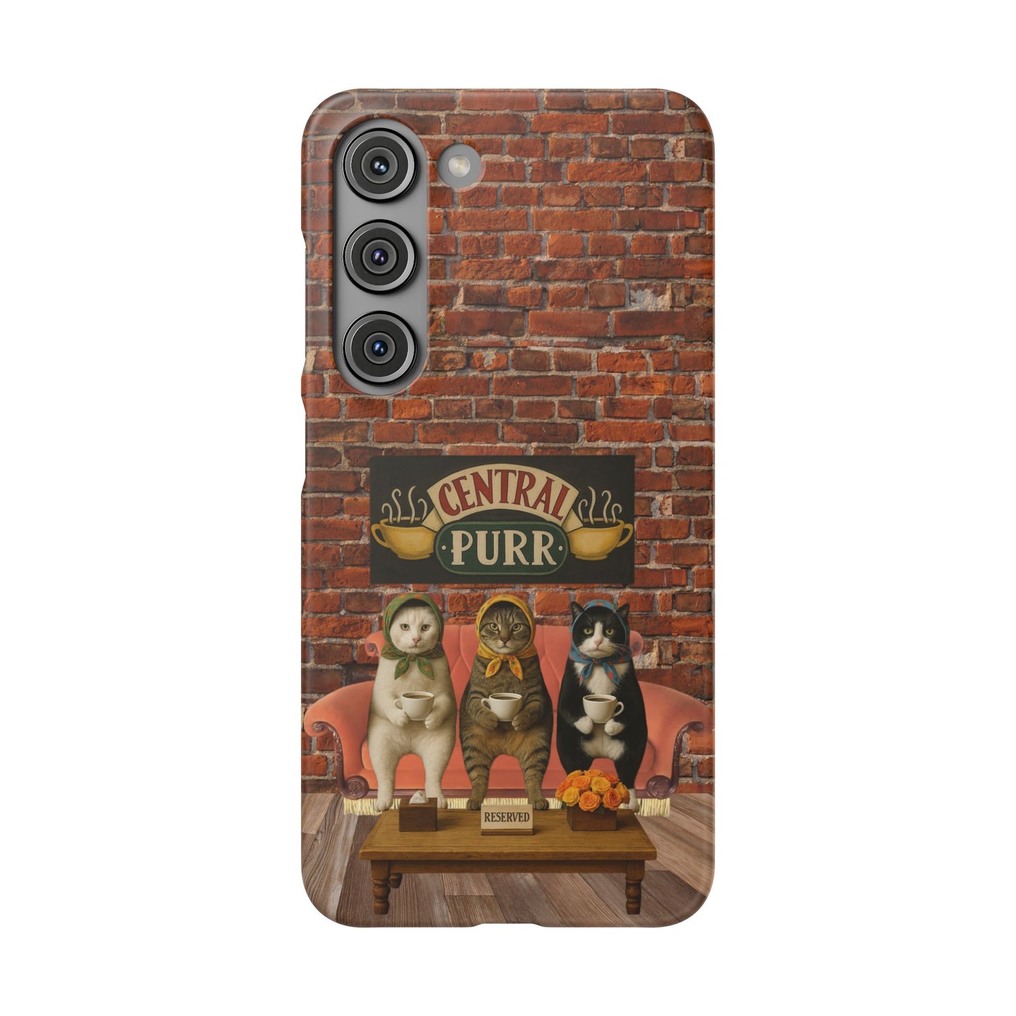 Babushka Cat Coffee Shop Snap Phone Case