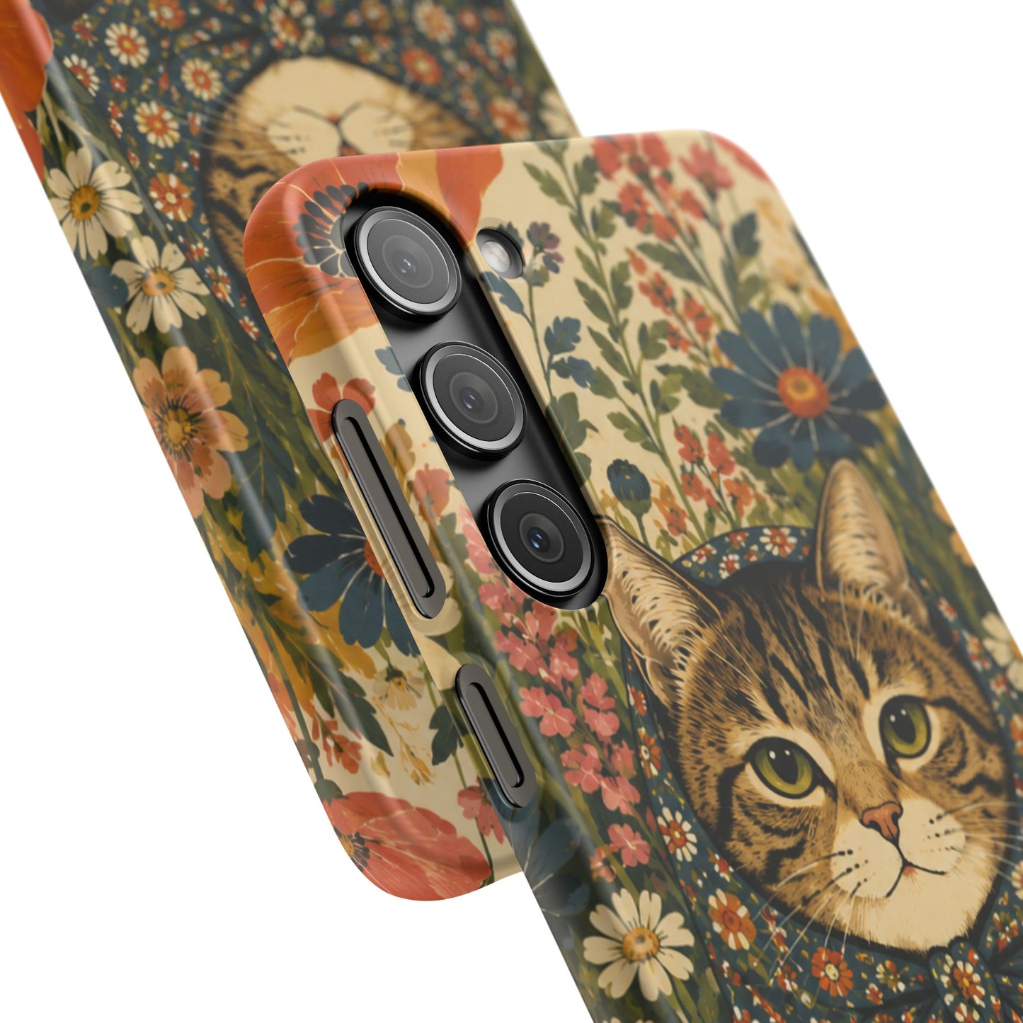 Babushka Cat Peeky Gardens Snap Phone Case