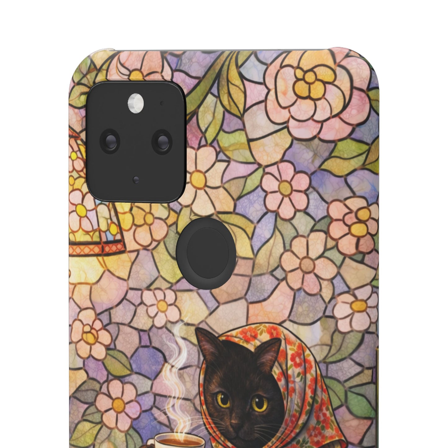 Babushka Cat Reads Artistic Literary Snap Phone Cases