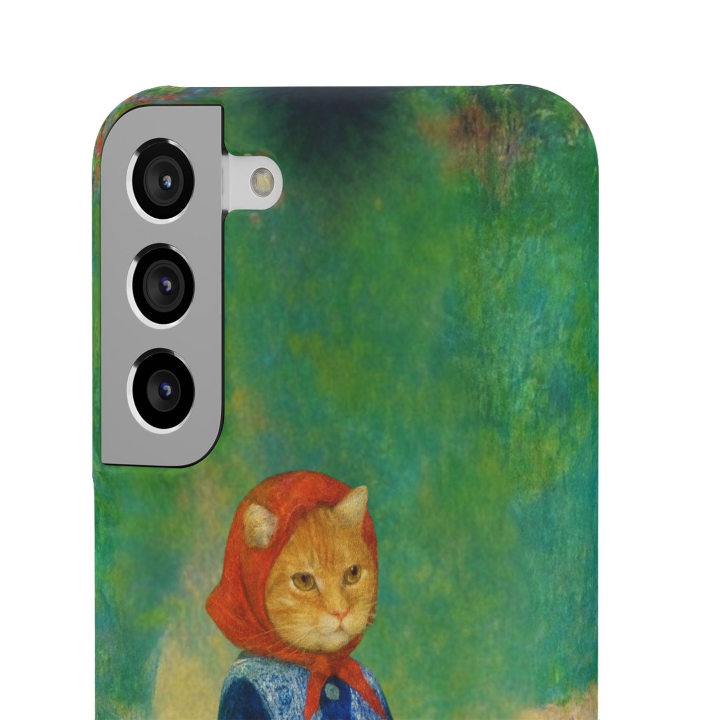 Babushka Cat With a Watering Can x Renoir Funny Art  Slim Phone Case